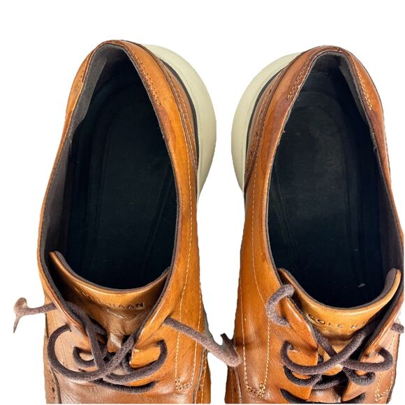 Cole Haan Handmade Mens Brown Leather Wingtip Oxford Sneakers 12 main image 11